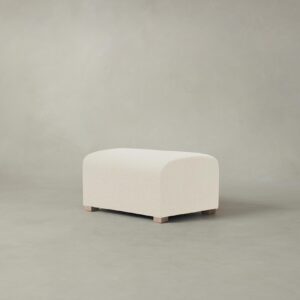 The Lenox Ottoman - Performance Linen Weave Prairie