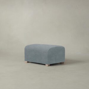 The Lenox Ottoman - Performance Mélange Weave Aegean