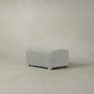 The Lenox Ottoman - Performance Mélange Weave Flint