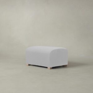 The Lenox Ottoman - Performance Linen Weave Cloud