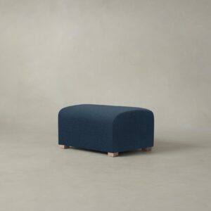 The Lenox Ottoman - Performance Linen Weave Bay