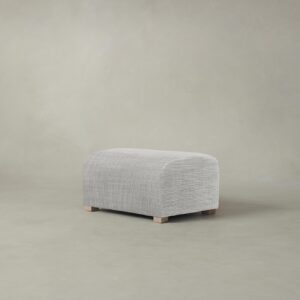 The Lenox Ottoman - Performance Textured Tweed Dove