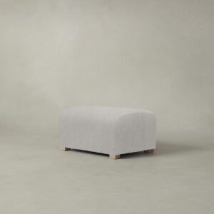 The Lenox Ottoman - Performance Tweed Oatmeal