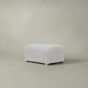 The Lenox Ottoman - Performance Tweed Salt