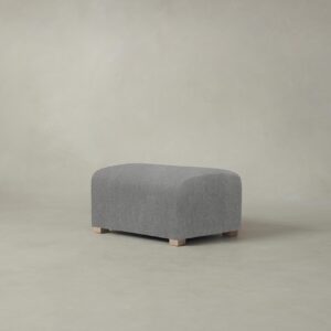 The Lenox Ottoman - Performance Tweed Smoke