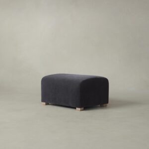 The Lenox Ottoman - Performance Velvet Flannel