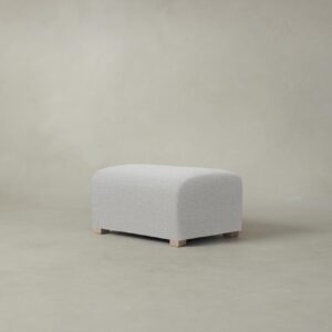 The Lenox Ottoman - Performance Woven Chenille Steel