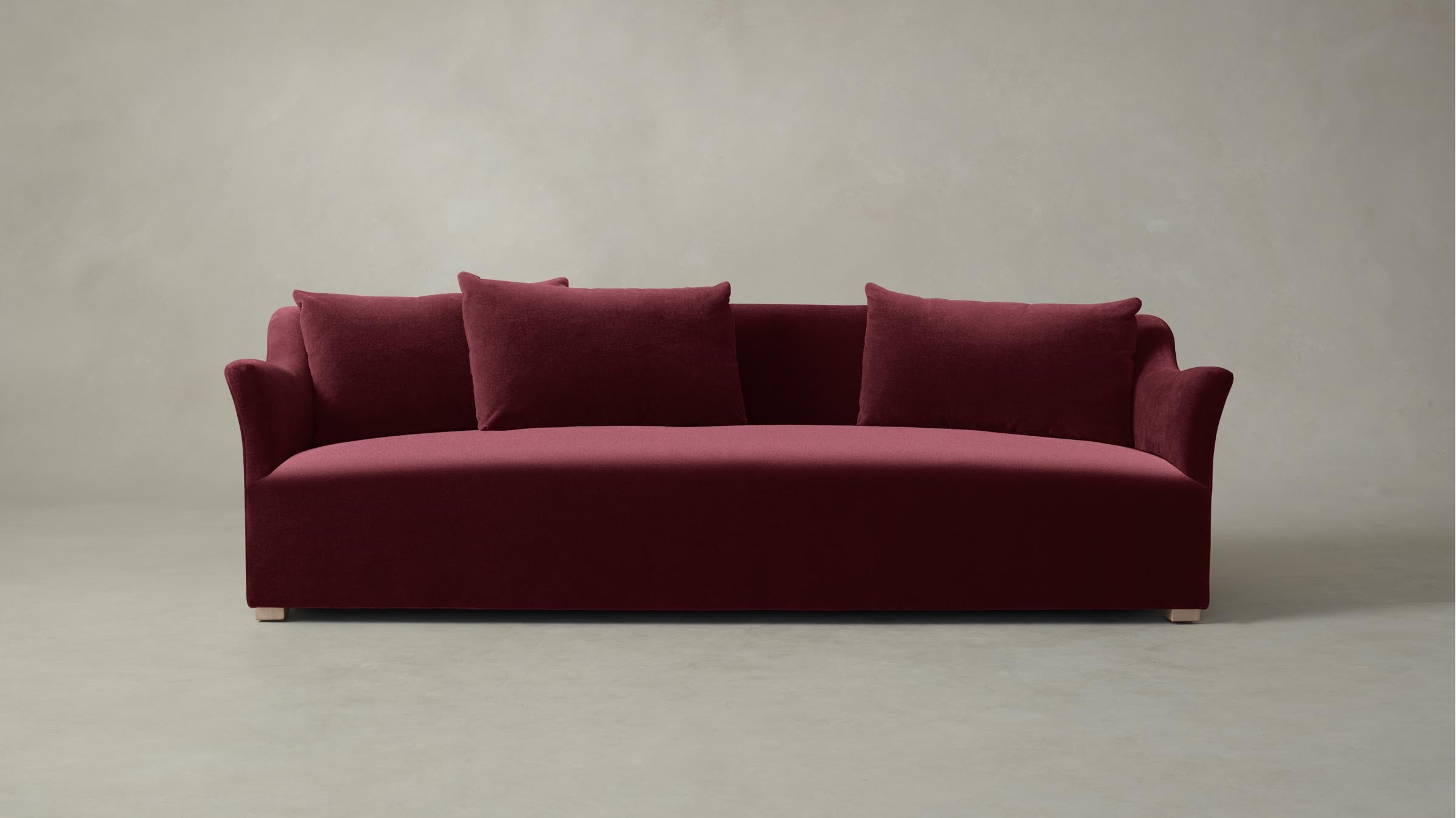 The Lenox Sofa - Performance Velvet Merlot
