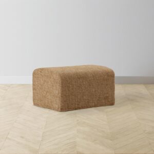 The Leonard Ottoman - Heritage Belgian Linen Chai