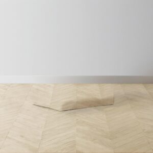 The Leonard Ottoman - Heritage Belgian Linen Egret