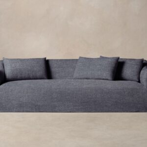 The Leonard Sofa - Heritage Belgian Linen Lake