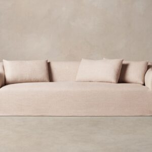The Leonard Sofa - Heritage Belgian Linen Petal