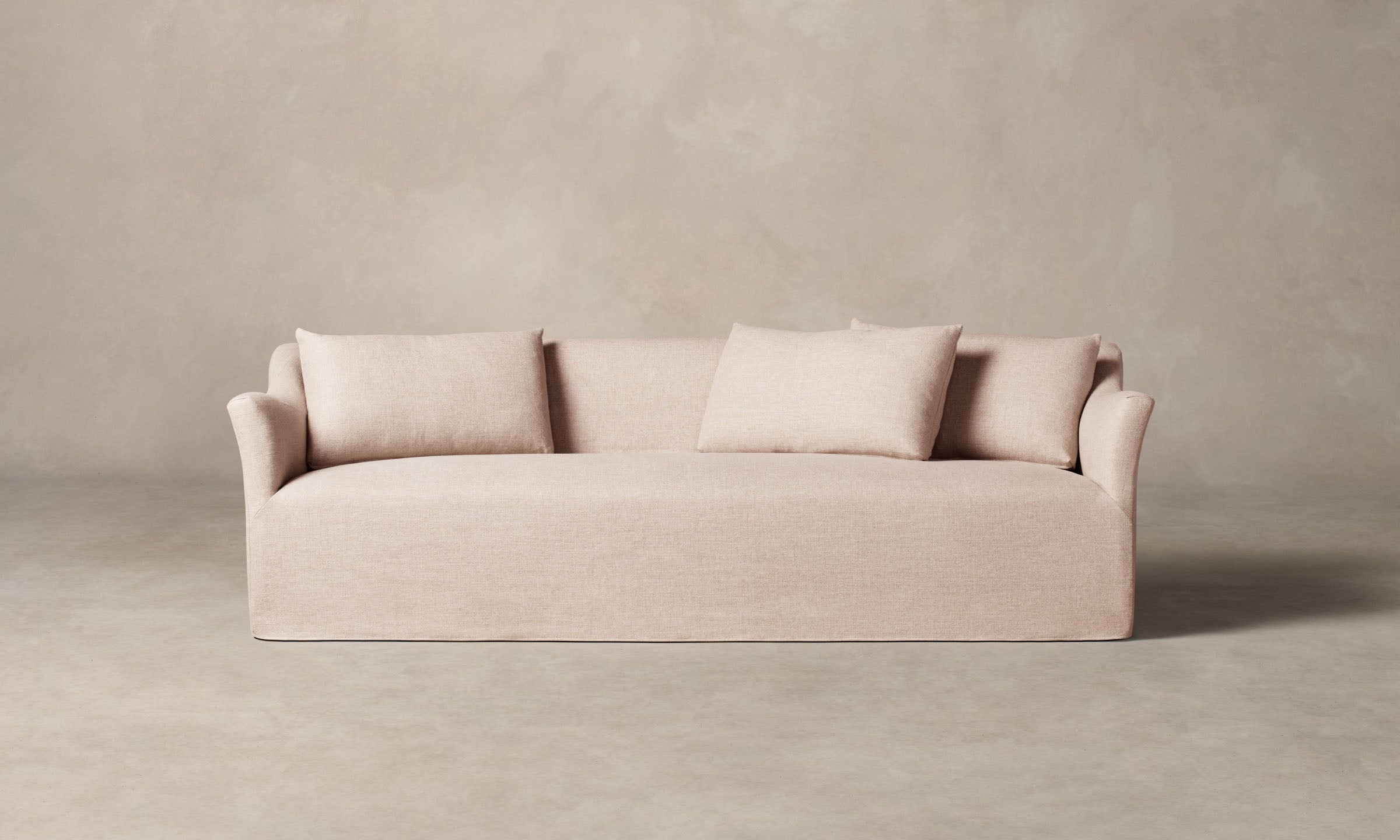 The Leonard Sofa - Heritage Belgian Linen Petal