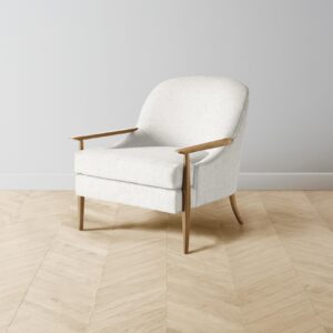 The Leroy Chair - Heritage Belgian Linen Egret