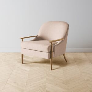 The Leroy Chair - Heritage Belgian Linen Petal