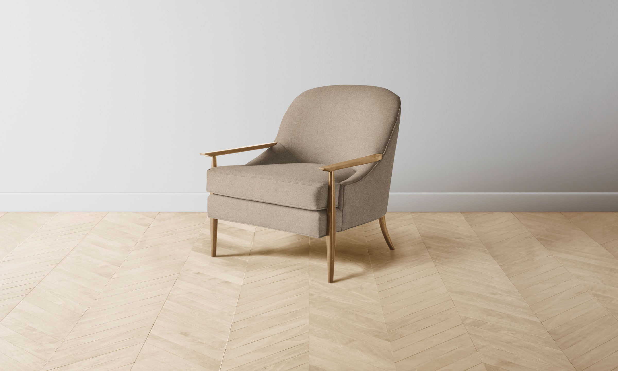 The Leroy Chair - Italian Brushed Wool Fox