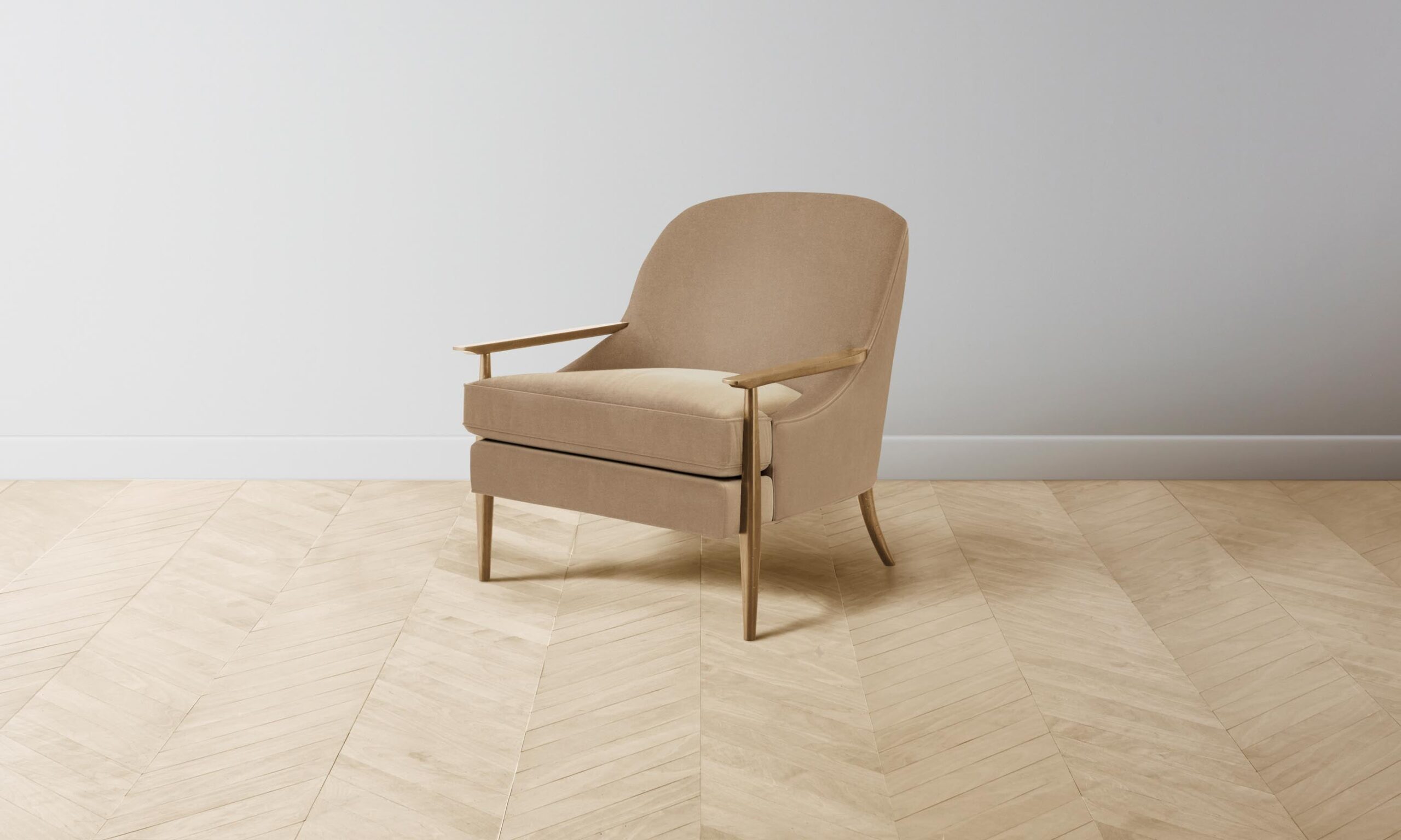 The Leroy Chair - Mohair Almond