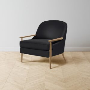 The Leroy Chair - Pebbled Leather Ink