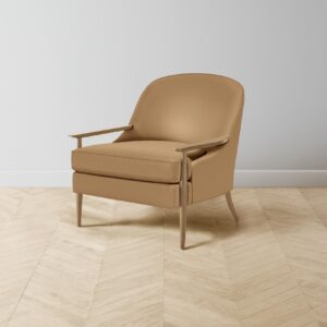 The Leroy Chair - Pebbled Leather Latte