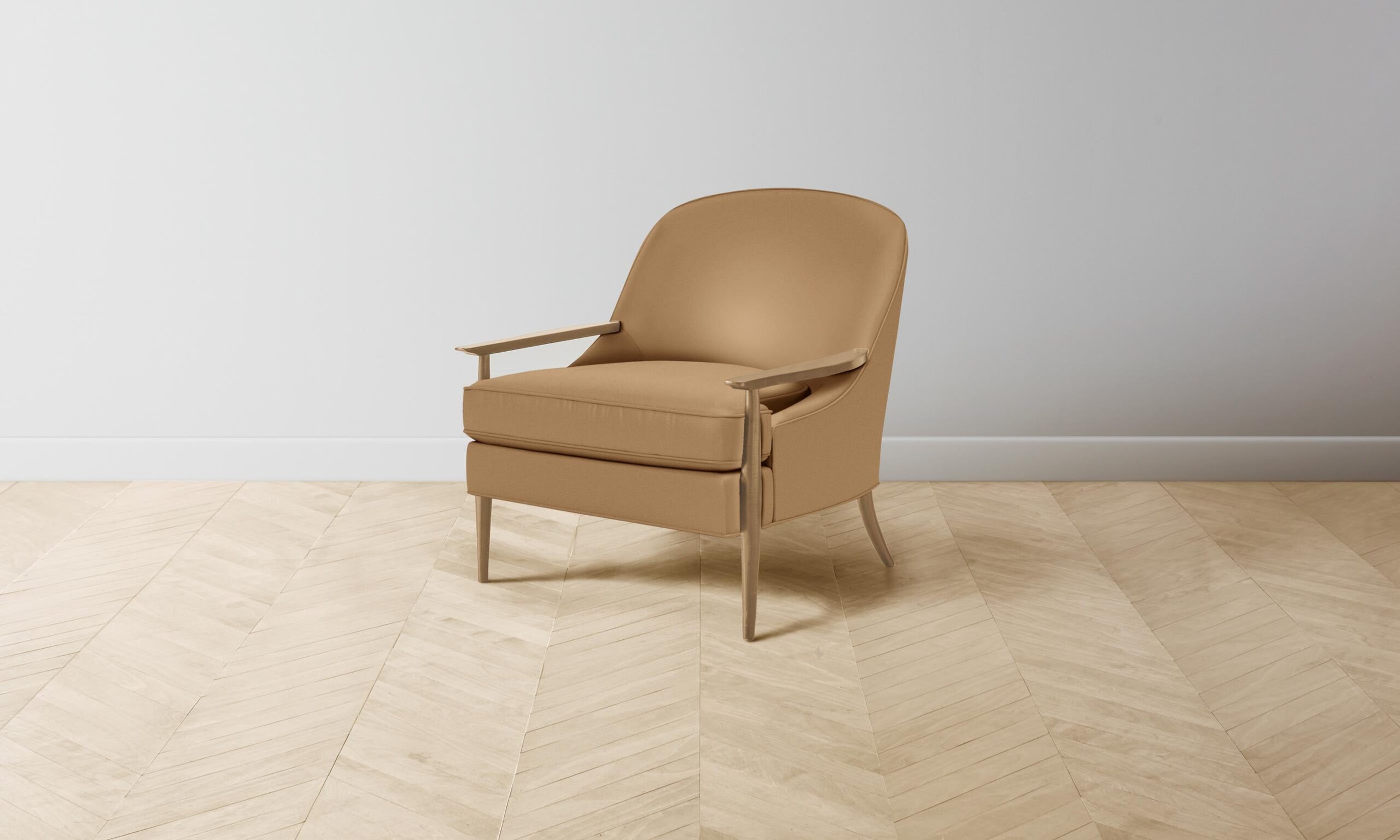 The Leroy Chair - Pebbled Leather Latte