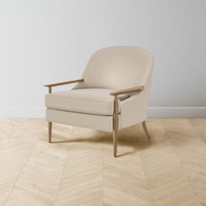 The Leroy Chair - Pebbled Leather Stone