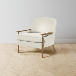 The Leroy Chair - Pebbled Leather Swan