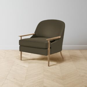 The Leroy Chair - Pebbled Leather Truffle