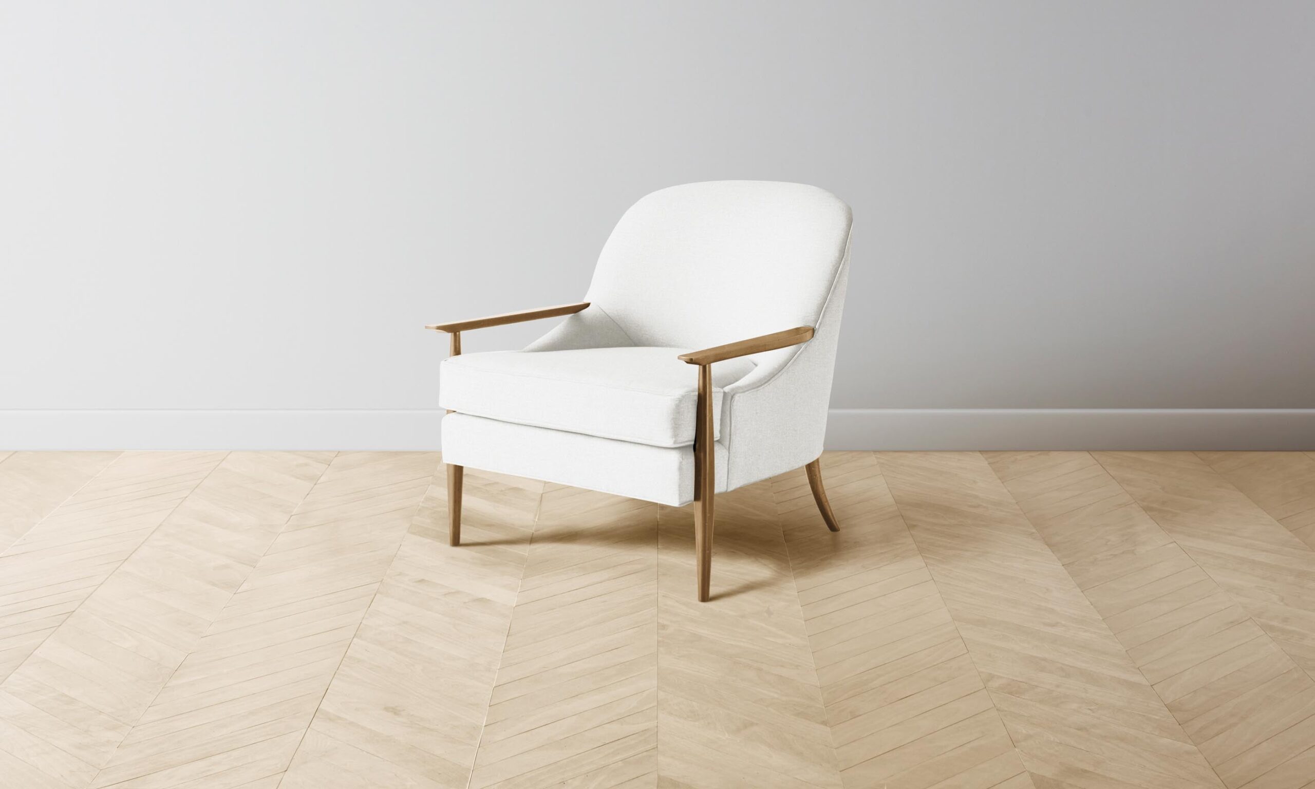 The Leroy Chair - Performance Linen Weave Pure White