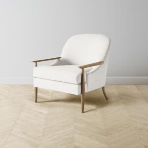 The Leroy Chair - Performance Textured Tweed Snow