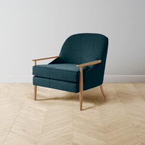 The Leroy Chair - Performance Velvet Lagoon