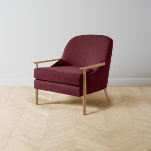 The Leroy Chair - Performance Velvet Merlot