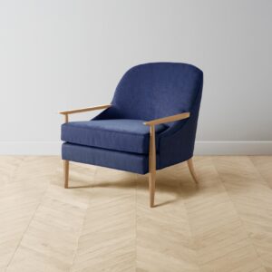 The Leroy Chair - Performance Velvet Midnight