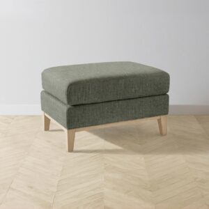 The Ludlow Ottoman - Heritage Belgian Linen Thyme