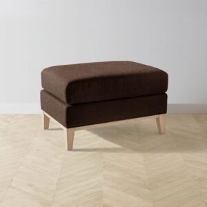The Ludlow Ottoman - Italian Brushed Wool Cocoa