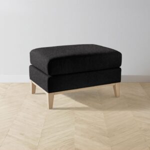 The Ludlow Ottoman - Italian Brushed Wool Pepper