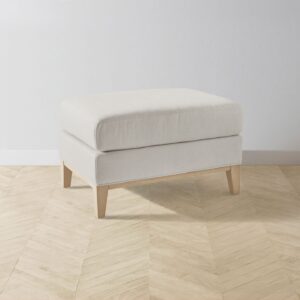 The Ludlow Ottoman - Italian Brushed Wool Vanilla