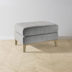 The Ludlow Ottoman - Merino Heather Grey