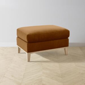 The Ludlow Ottoman - Mohair Brown Sugar