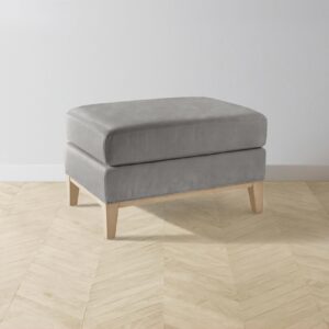 The Ludlow Ottoman - Nubuck Leather Asphalt