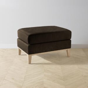 The Ludlow Ottoman - Nubuck Leather Espresso
