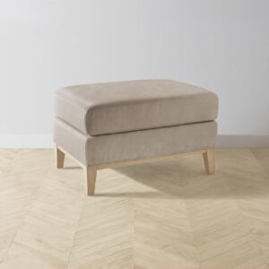 The Ludlow Ottoman - Nubuck Leather Fawn