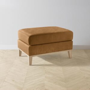 The Ludlow Ottoman - Nubuck Leather Saddle