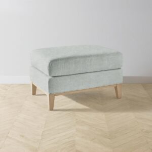 The Ludlow Ottoman - Performance Mélange Weave Seaglass