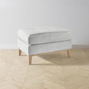 The Ludlow Ottoman - Performance Textured Tweed Dove