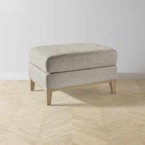 The Ludlow Ottoman - Performance Tweed Oatmeal