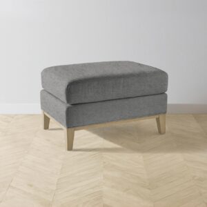 The Ludlow Ottoman - Performance Tweed Smoke