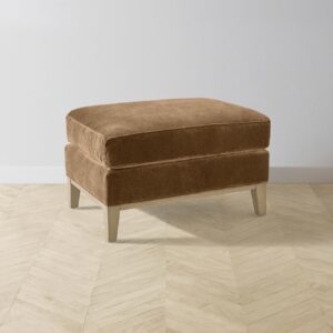 The Ludlow Ottoman - Performance Velvet Cider