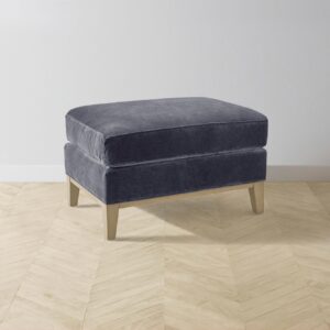 The Ludlow Ottoman - Performance Velvet Flannel