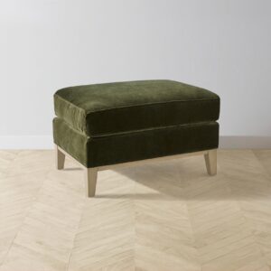 The Ludlow Ottoman - Performance Velvet Olive