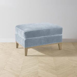 The Ludlow Ottoman - Performance Velvet Sky